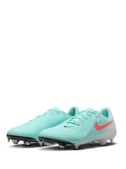 Зеленый - Nike Adults Phantom 2 Club Pink Ground Football Boots - Image 6 of 12