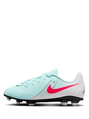 Nike Blue Kids Phantom Club Blue Ground Football Boots - Image 2 of 9