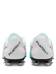 Nike Blue Kids Phantom Club Blue Ground Football Boots - Image 4 of 9
