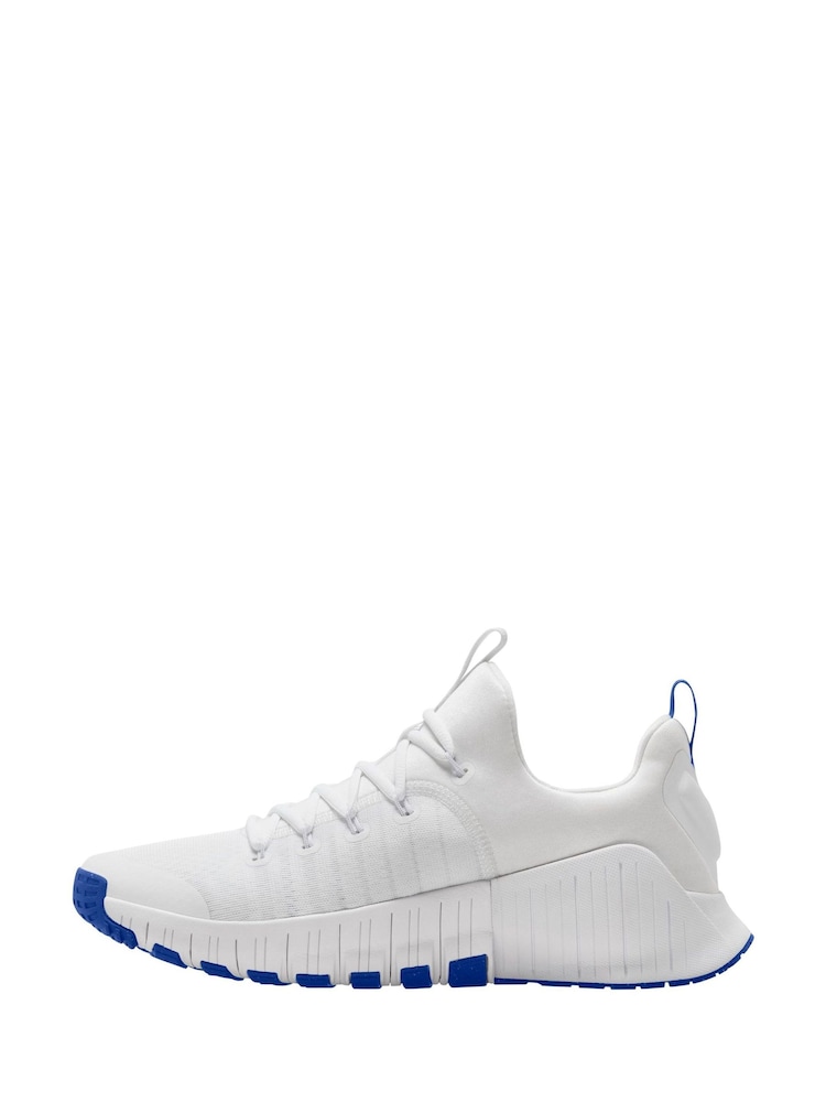 Nike White/Blue Free Metcon 6 Gym Trainers - Image 2 of 5
