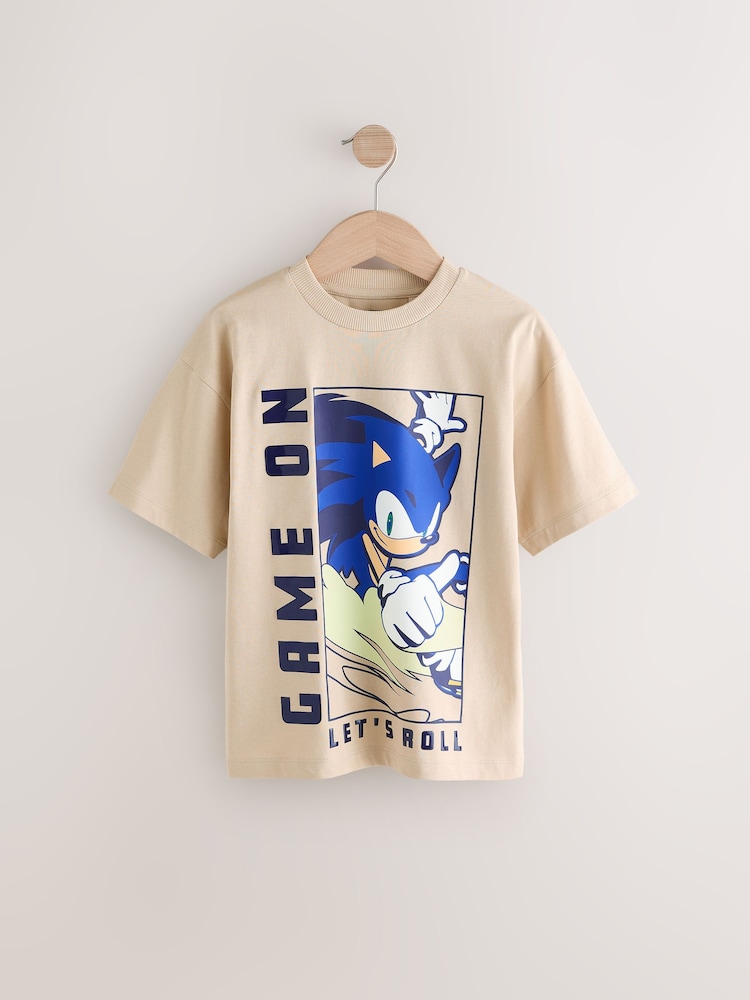 Cemento - Camiseta con diseño de Sonic (3-16años) - Imagen 1 de 4 Cemento - Camiseta con diseño de Sonic (3-16años) - Imagen 1 de 4