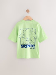 Lime Green Licensed Sonic T-Shirt (3-16yrs) - Image 2 of 4