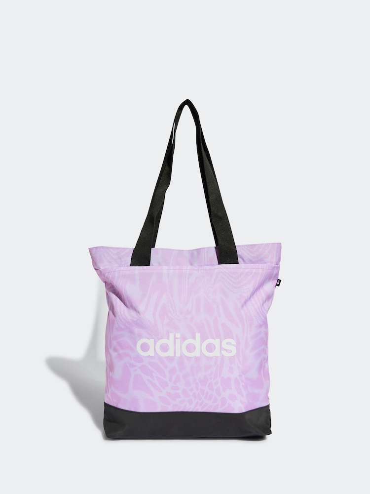 adidas Purple Linear Tote Bag - Image 1 of 5 adidas Purple Linear Tote Bag - Image 1 of 5
