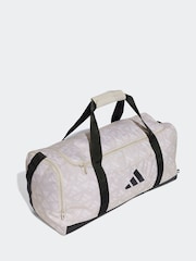 adidas Grey Linear Printed Medium Duffle Bag - Image 1 of 4
