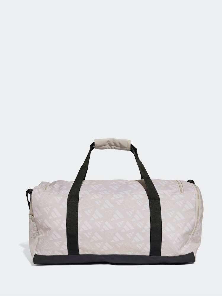 adidas Grey Linear Printed Medium Duffle Bag - Image 2 of 4
