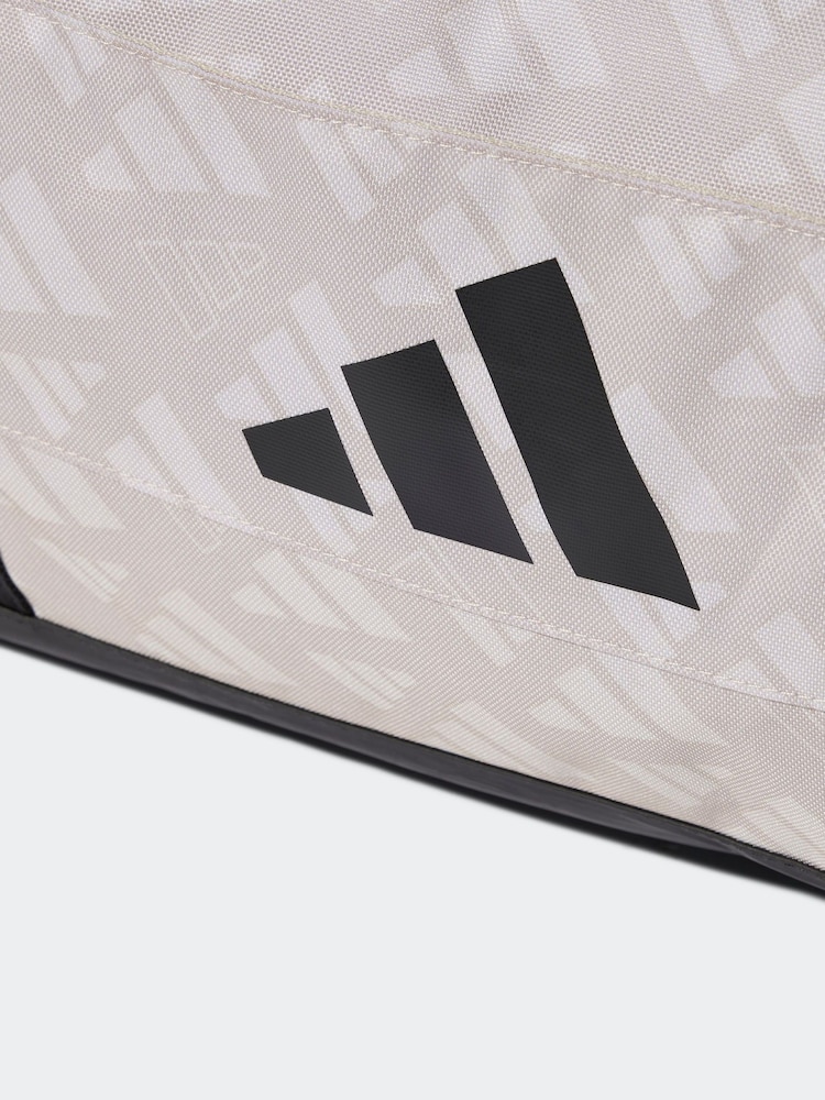 adidas Grey Linear Printed Medium Duffle Bag - Image 4 of 4
