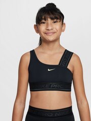 Nike Blue Pro Swoosh Dri-FIT Asymmetrical Sports Bra - Image 3 of 5