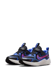 Nike Black Royal Blue Junior Cosmic Running Trainers - Image 2 of 11