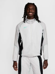 Nike White/Black Strike Hooded Training Jacket - Image 1 of 7