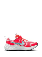 Nike Crimson Red Grey Junior Cosmic Running Trainers - Image 3 of 11