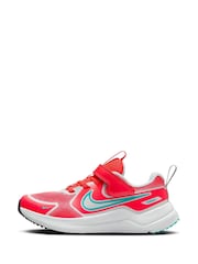 Nike Crimson Red Grey Junior Cosmic Running Trainers - Image 4 of 11