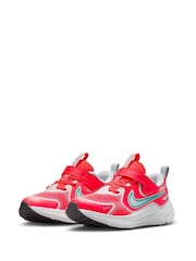 Nike Crimson Red Grey Junior Cosmic Running Trainers - Image 5 of 11