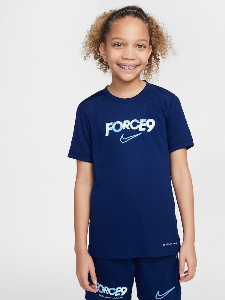 Nike Blue Erling Haaland Force 9 Academy Training T-Shirt - Image 1 of 7