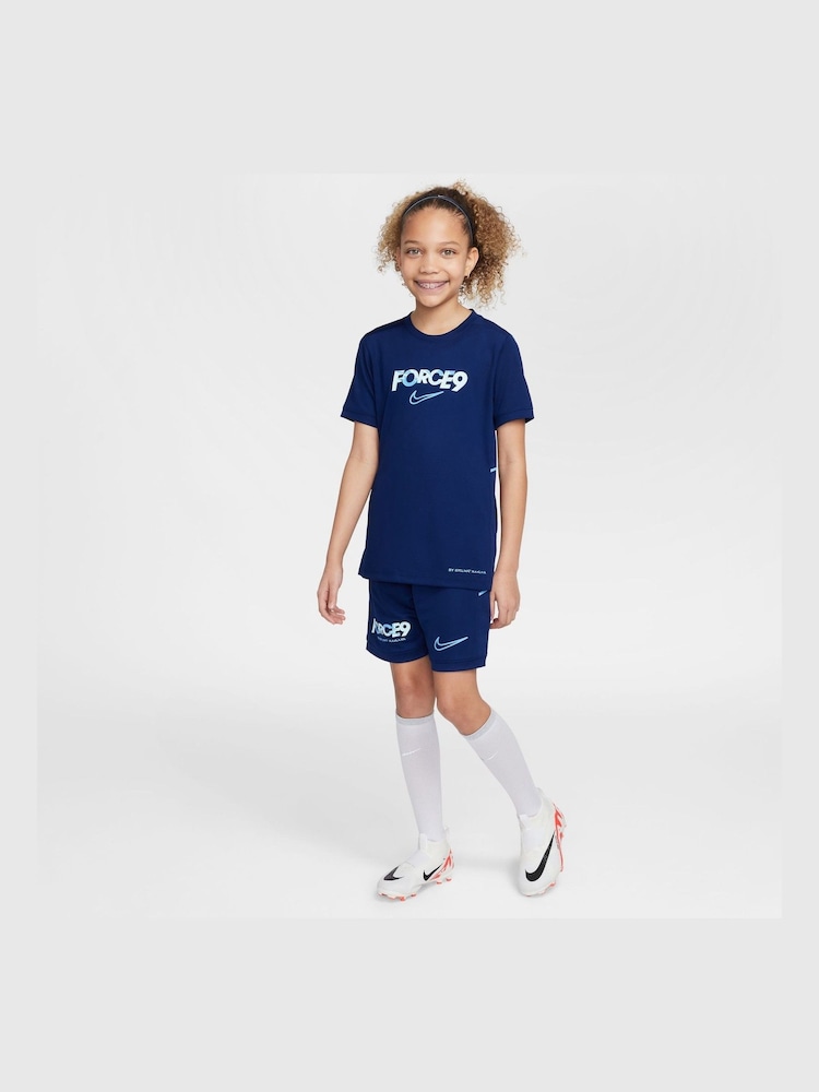 Nike Blue Erling Haaland Force 9 Academy Training T-Shirt - Image 4 of 7