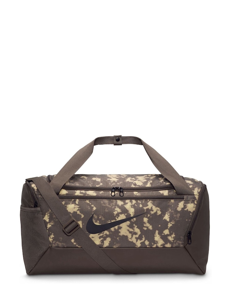 Nike Brown Printed Brasilia Duffel Bag - Image 1 of 9