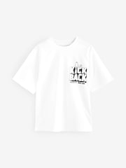White Snoopy 100% Cotton T-Shirt (3-16yrs) - Image 1 of 4