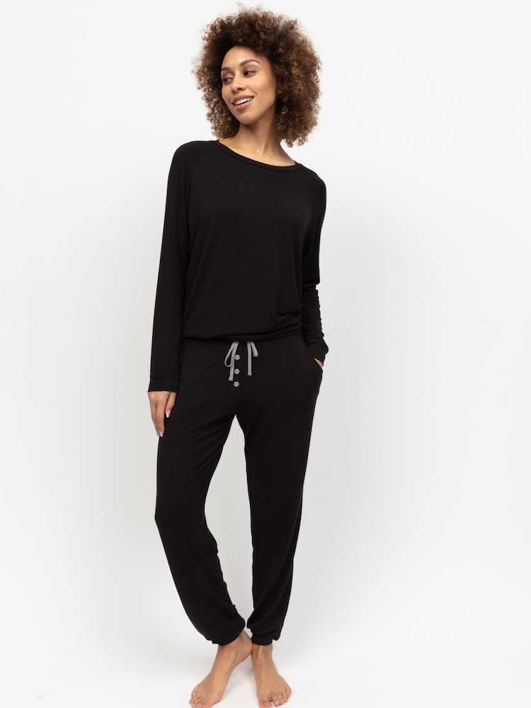 Cyberjammies Black Slouch Jersey Pyjama Set - Image 2 of 3