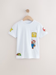 White Mario Gaming T-Shirt (3-16yrs) - Image 1 of 4