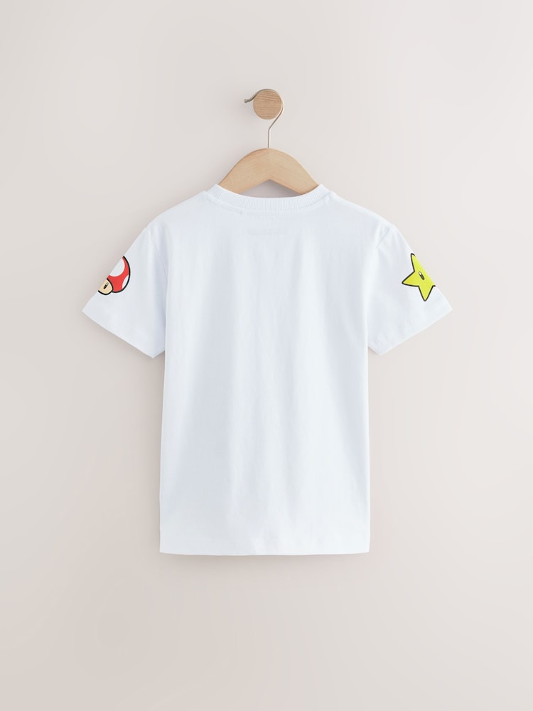 White Mario Gaming T-Shirt (3-16yrs) - Image 2 of 4
