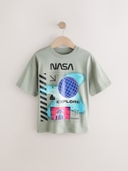 Grey NASA License Short Sleeve T-Shirt (3-16yrs) - Image 1 of 4