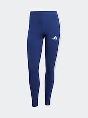 adidas Blue 3 Stripe Leggings - Image 6 of 6