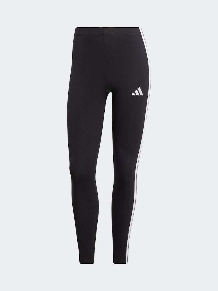 adidas Black 3 Stripe Leggings - Image 11 of 11