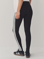 adidas Black 3 Stripe Leggings - Image 8 of 11