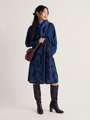 Seasalt Cornwall Blue Tall Enor 3/4 Sleeve Dress - Image 1 of 5