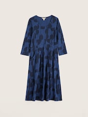 Seasalt Cornwall Blue Tall Enor 3/4 Sleeve Dress - Image 4 of 5