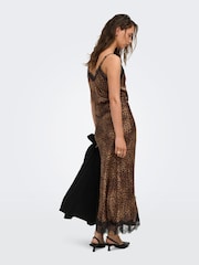 ONLY Leopard print Lace Detail Satin Midi Skirt - Bild 4 von 6
