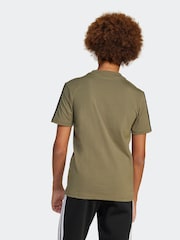 adidas Green Essentials 3 Stripes 100% Cotton T-Shirt - Image 2 of 6