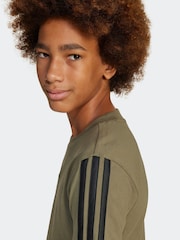 adidas Green Essentials 3 Stripes 100% Cotton T-Shirt - Image 4 of 6