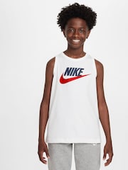 Nike White Sportswear 100% Cotton  Vest - Image 1 of 3