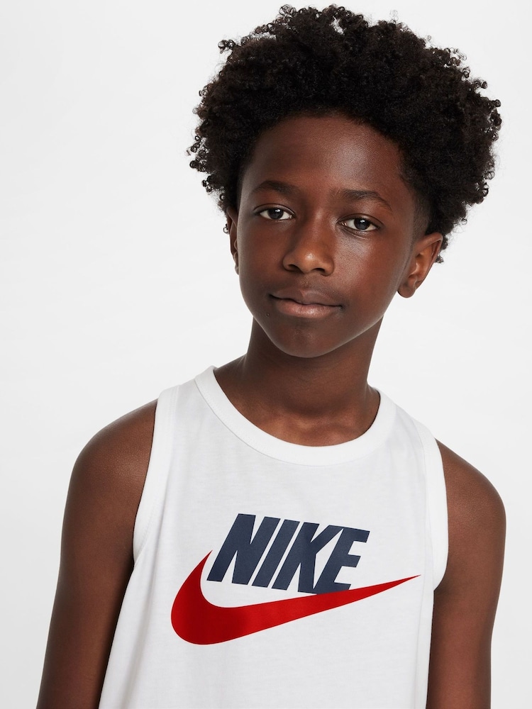 Nike White Sportswear 100% Cotton  Vest - Image 3 of 3