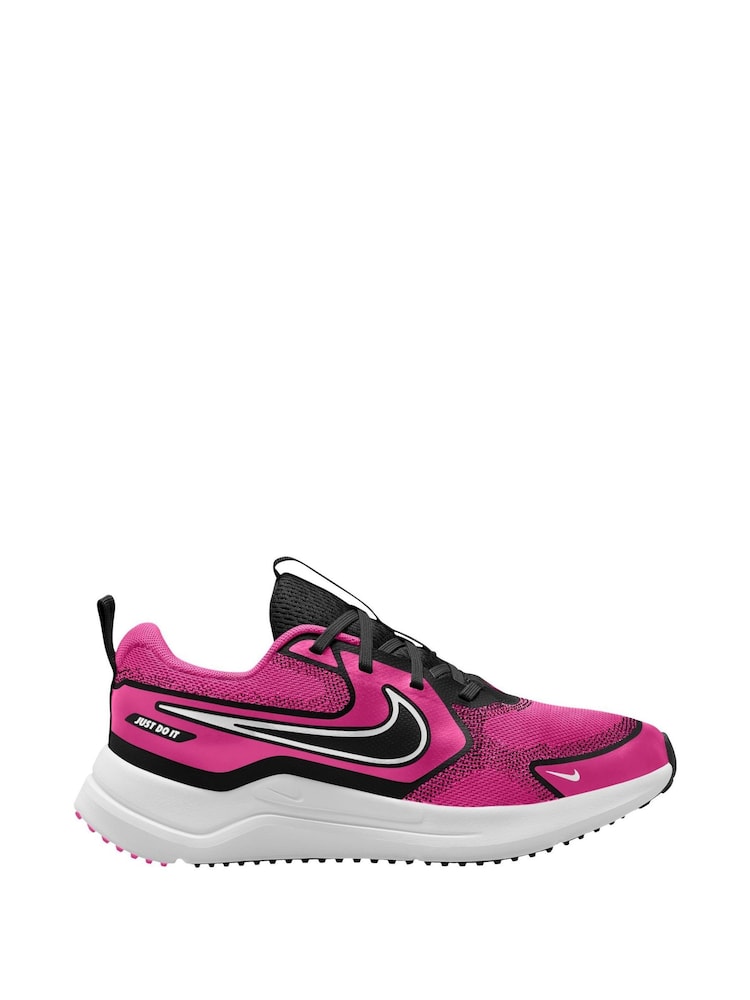 Nike Fuschia Pink/Black Youth Cosmic Running Trainers - Image 1 of 4