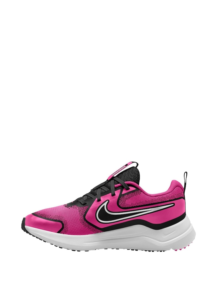 Nike Fuschia Pink/Black Youth Cosmic Running Trainers - Image 2 of 4