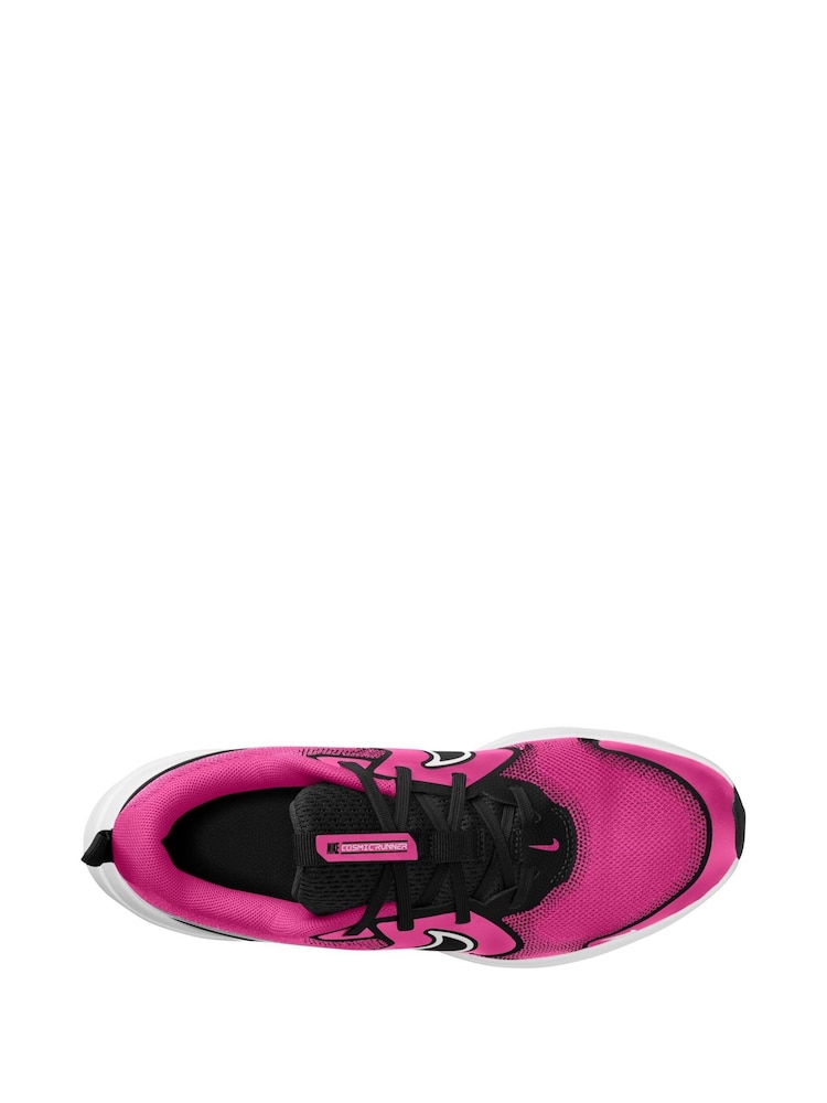 Nike Fuschia Pink/Black Youth Cosmic Running Trainers - Image 3 of 4