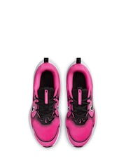 Nike Fuschia Pink/Black Youth Cosmic Running Trainers - Image 6 of 11
