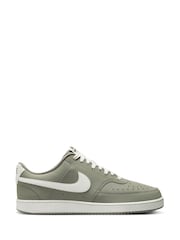 Nike Green/White Court Vision Low Trainers - Image 1 of 10