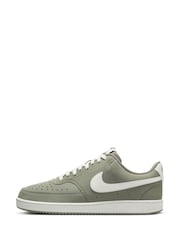 Nike Green/White Court Vision Low Trainers - Image 2 of 10