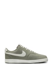 Nike Green/White Court Vision Low Trainers - Image 3 of 10
