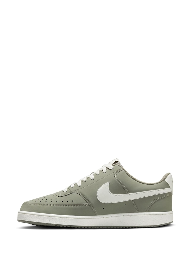 Nike Green/White Court Vision Low Trainers - Image 4 of 10