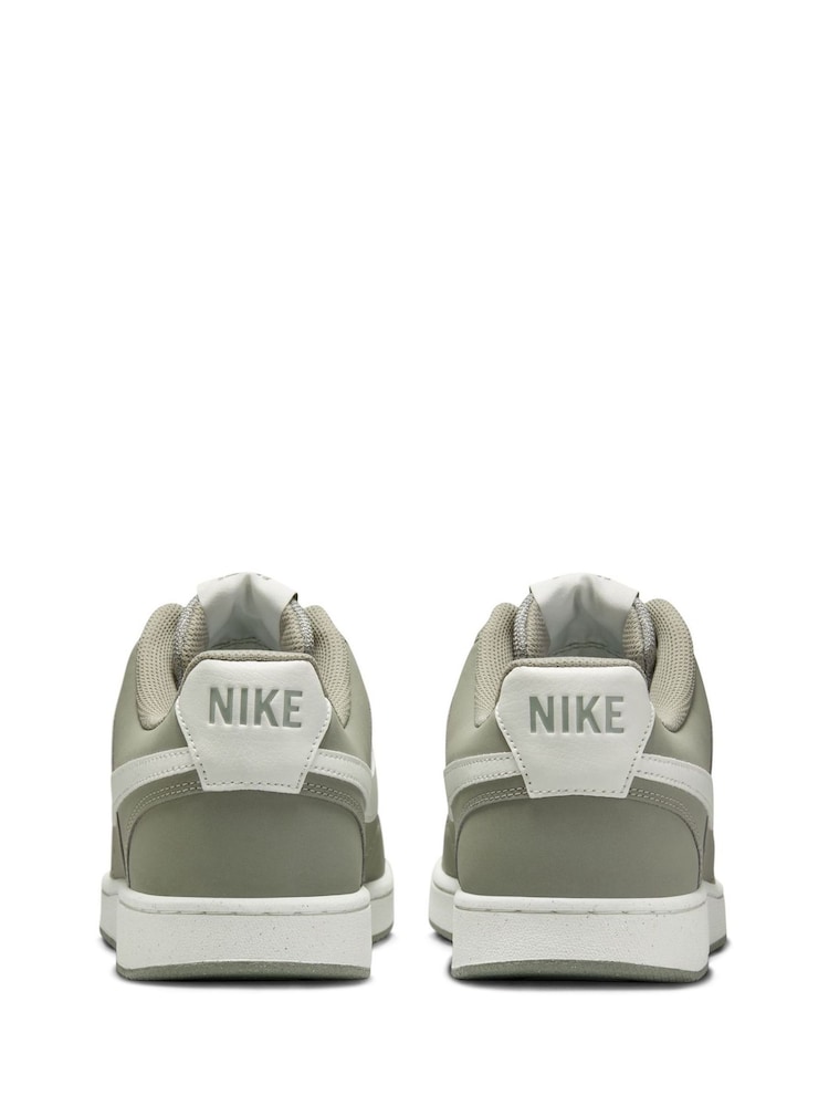 Nike Green/White Court Vision Low Trainers - Image 6 of 10