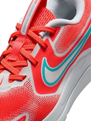 Nike Crimson Red Grey Youth Cosmic Running Trainers - Image 10 of 11