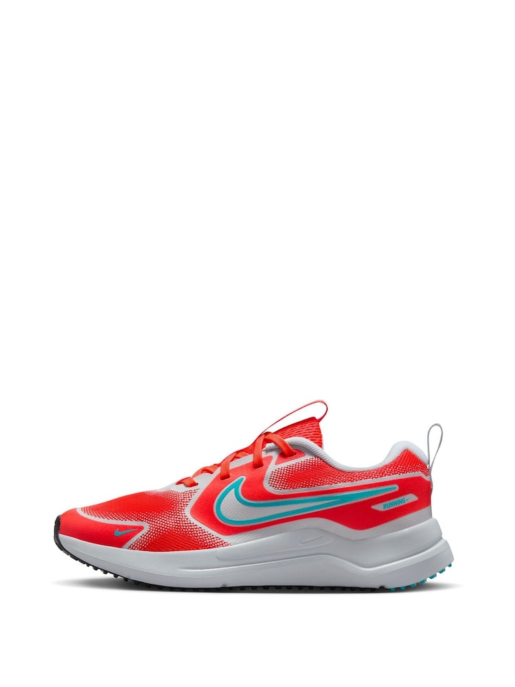 Nike Crimson Red Grey Youth Cosmic Running Trainers - Image 2 of 11