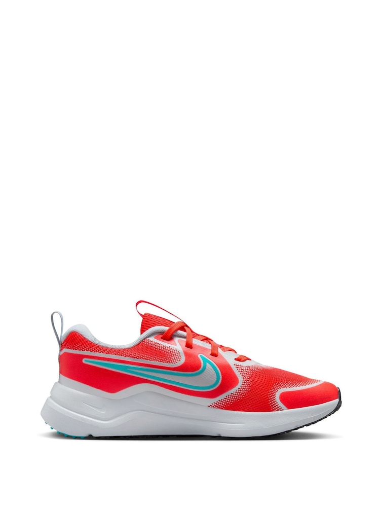 Nike Crimson Red Grey Youth Cosmic Running Trainers - Image 3 of 11