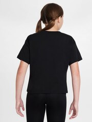 Czarny - Koszulka Nike z fotograficznym nadrukiem kwiatów - Image 2 of 3