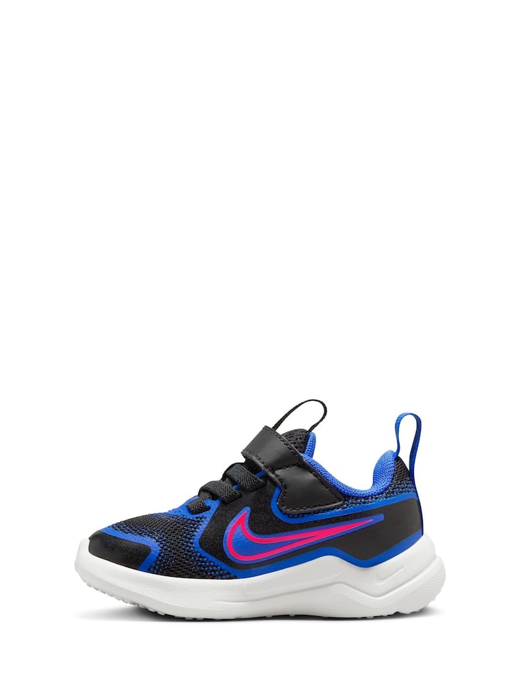 Nike Black Royal Blue Infant Cosmic Running Trainers - Image 2 of 11