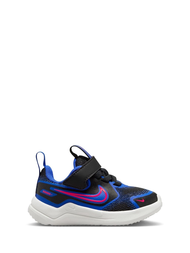 чорний Королівський синій - Nike немовля Cosmic Running Trainers - Image 4 of 11