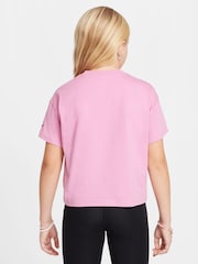 Rosa flamenco - Nike Boxy Varsity Graphic Print T-Shirt - Imagen 2 de 6